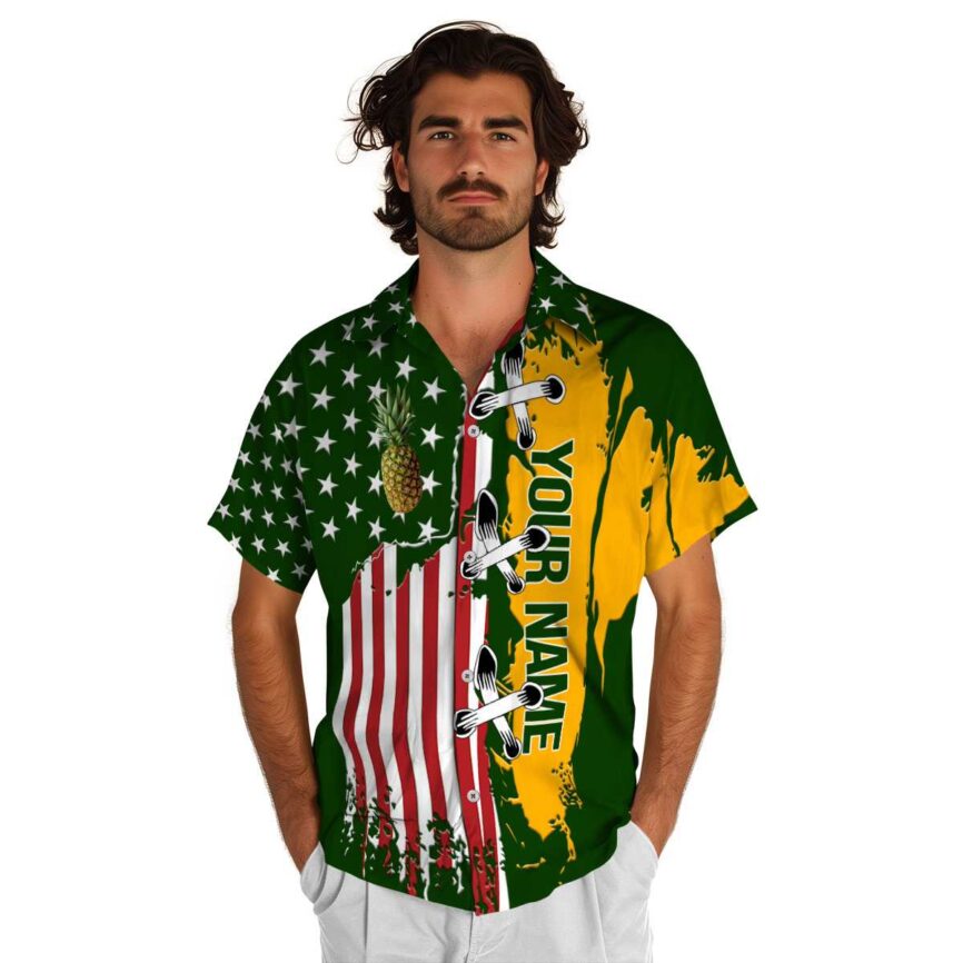 Customized Pineapple Flag Stitches Hawaiian Shirt New Arrival