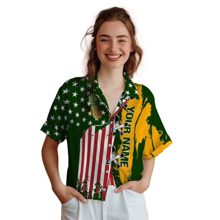 Customized Pineapple Flag Stitches Hawaiian Shirt Top rated