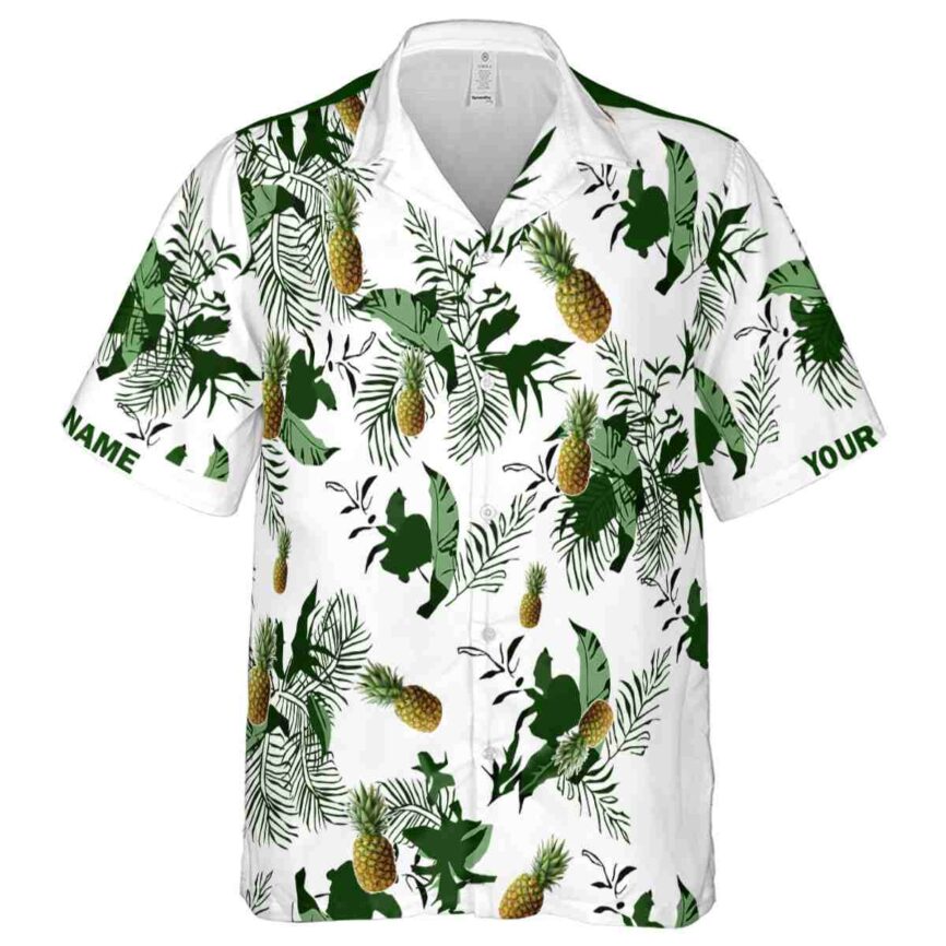 Customized Pineapple Leafy Accents Hawaiian Shirt Fashion forward