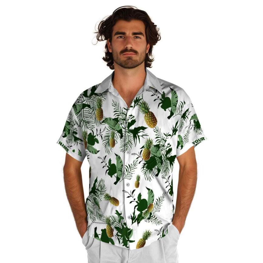 Customized Pineapple Leafy Accents Hawaiian Shirt New Arrival