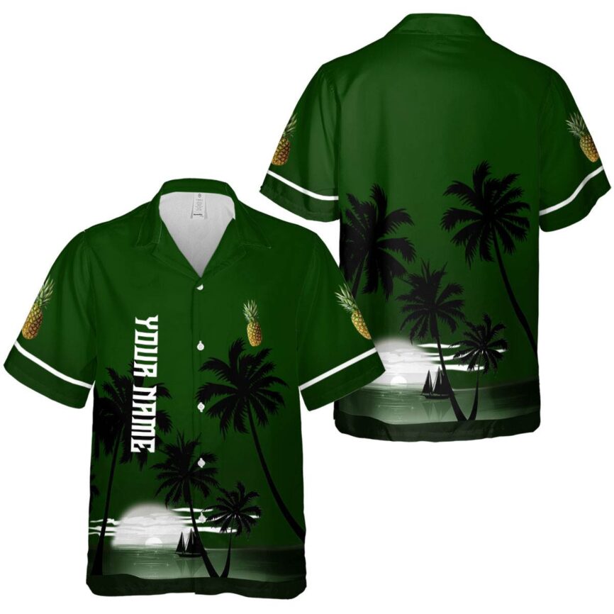 Customized Pineapple Ocean Sunset Hawaiian Shirt Premium grade