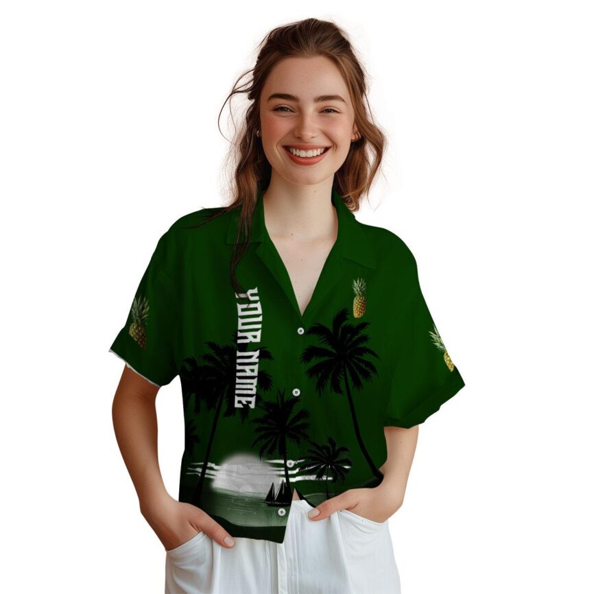 Customized Pineapple Ocean Sunset Hawaiian Shirt Top rated