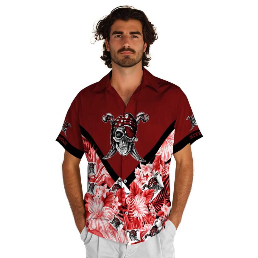 Customized Pirate Bold Floral Number Hawaiian Shirt New Arrival