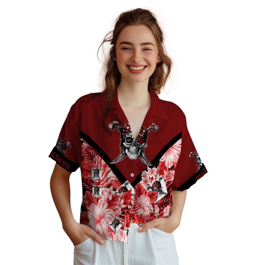 Customized Pirate Bold Floral Number Hawaiian Shirt Top rated