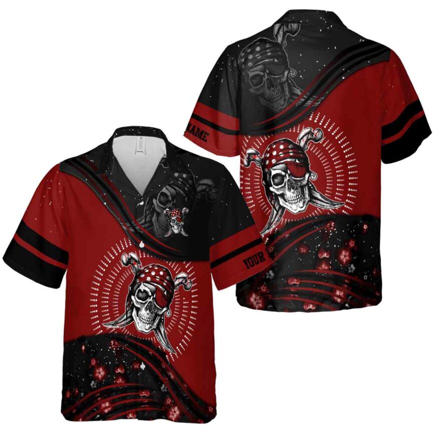 Customized Pirate Dynamic Swirl Hawaiian Shirt Premium grade