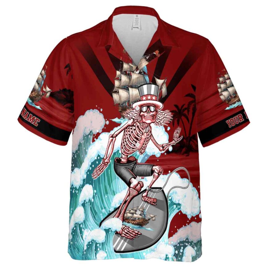 Customized Pirate Grateful Dead Motif Hawaiian Shirt Fashion forward