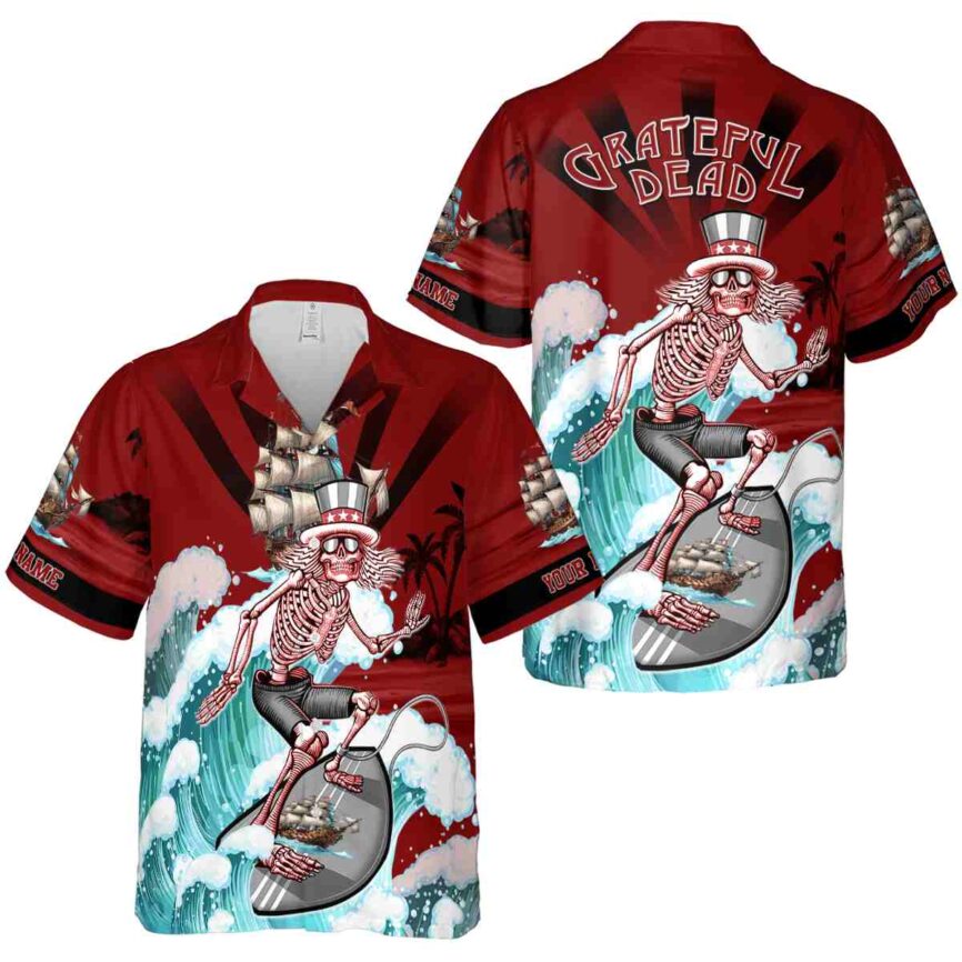 Customized Pirate Grateful Dead Motif Hawaiian Shirt Premium grade