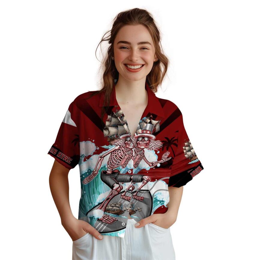 Customized Pirate Grateful Dead Motif Hawaiian Shirt Top rated