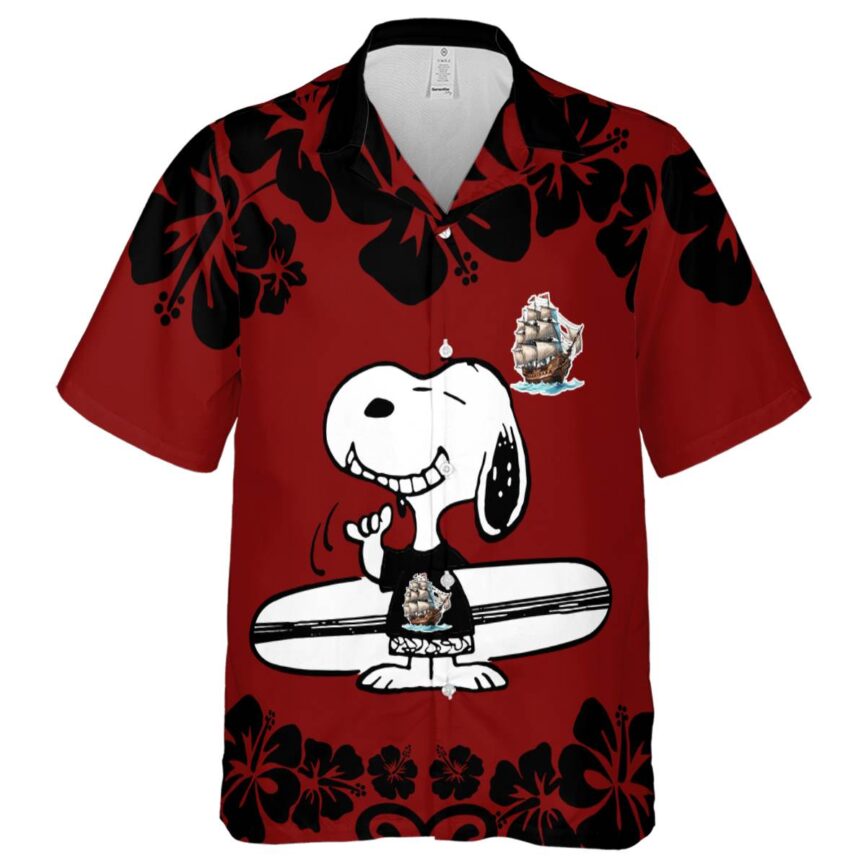 Customized Pirate Surfing Snoopy Hawaiian Shirt Fashion forward