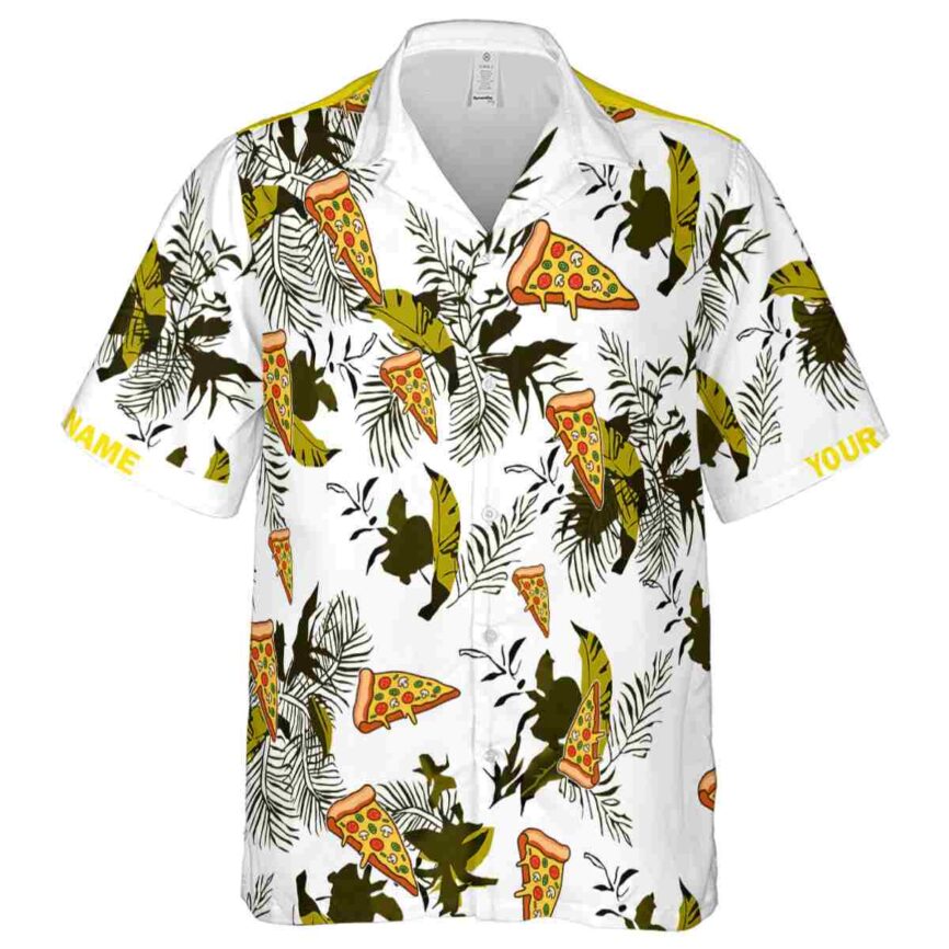 Customized Pizza Leafy Accents Hawaiian Shirt Fashion forward