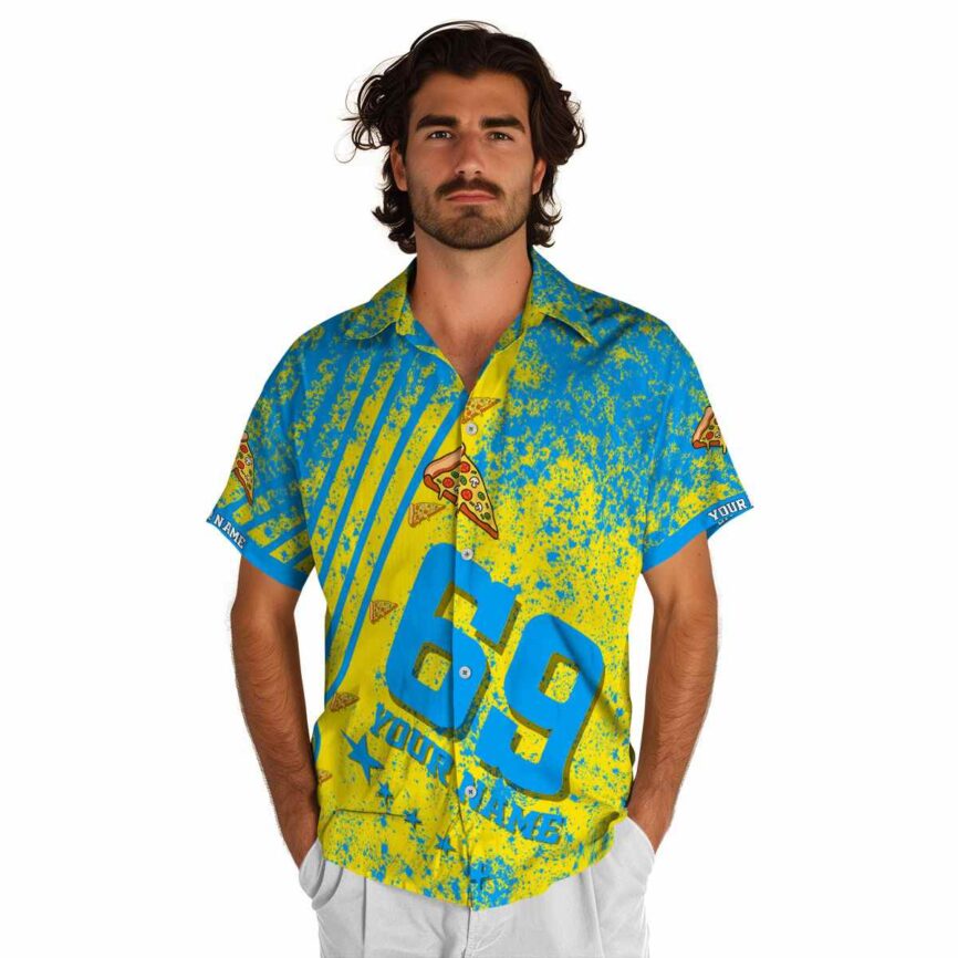 Customized Pizza Stripe Burst Hawaiian Shirt New Arrival