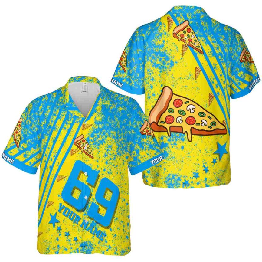 Customized Pizza Stripe Burst Hawaiian Shirt Premium grade