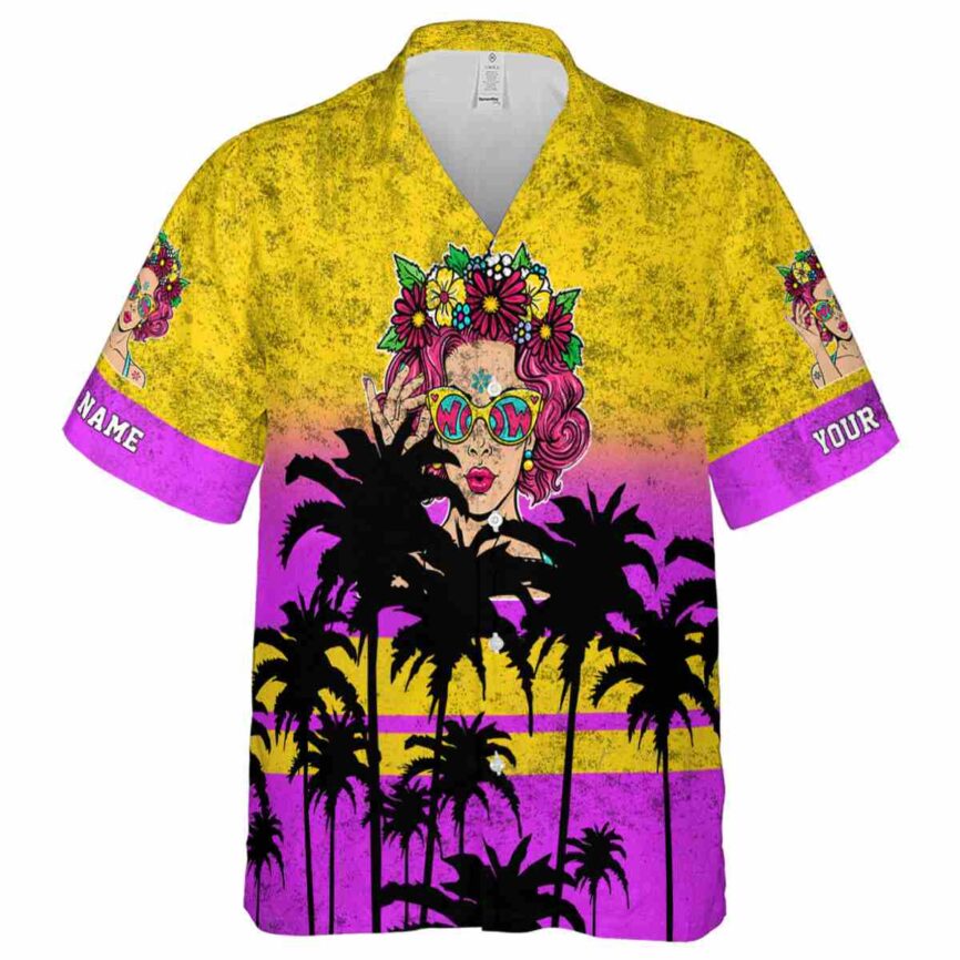 Customized Pop Sunset Gradient Hawaiian Shirt Fashion forward