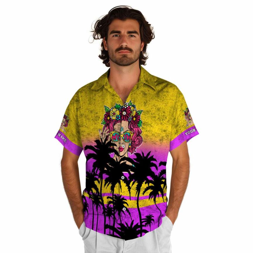 Customized Pop Sunset Gradient Hawaiian Shirt New Arrival