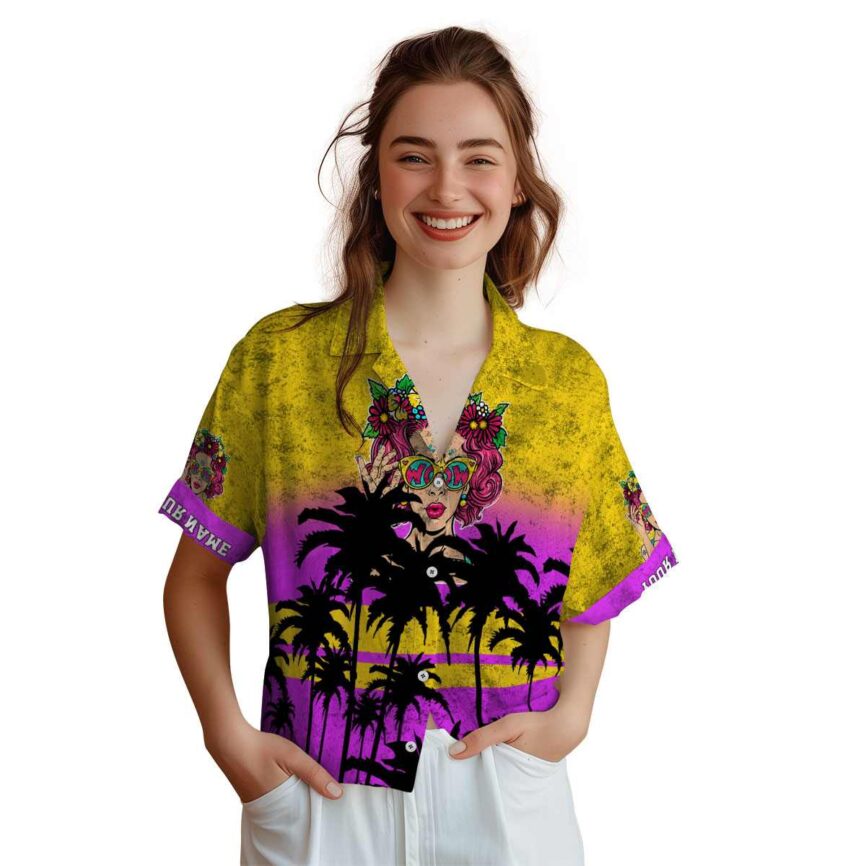 Customized Pop Sunset Gradient Hawaiian Shirt Top rated
