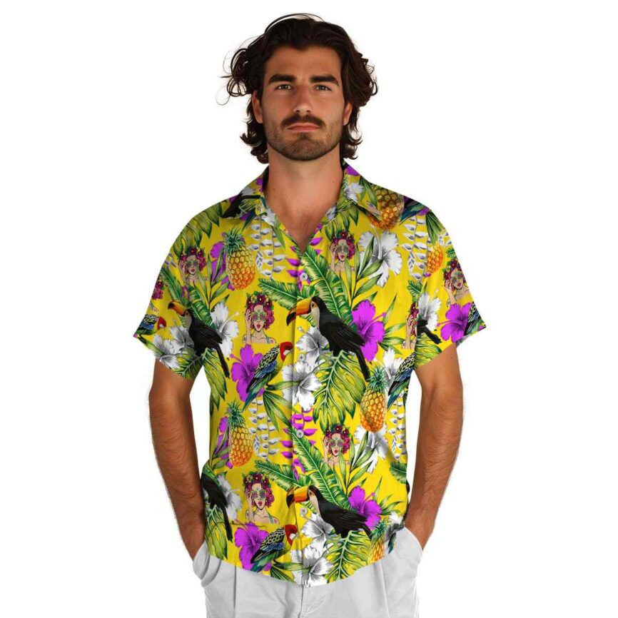 Customized Pop Toucan Bird Hawaiian Shirt New Arrival