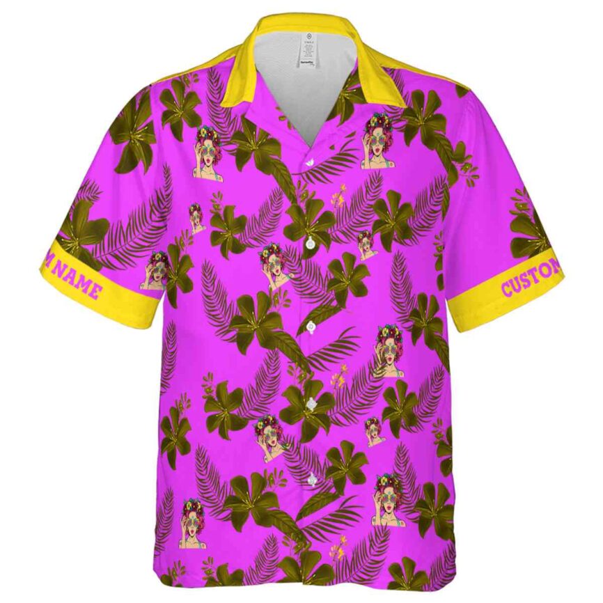 Customized Pop Tropical Flower Hawaiian Shirt Fashion forward