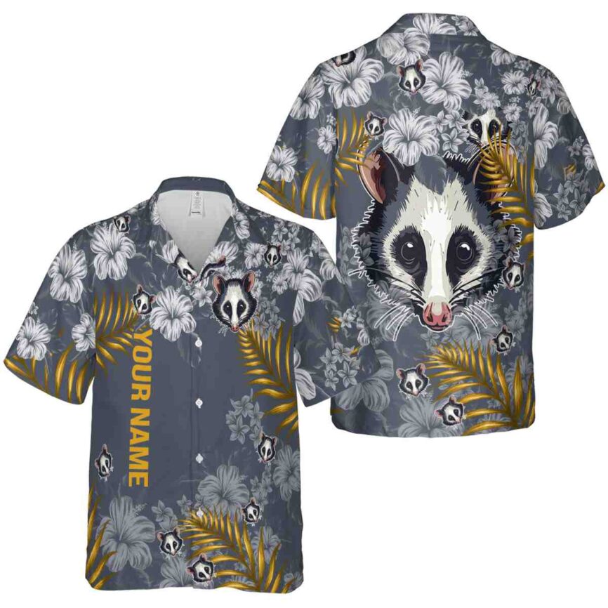 Customized Possum Hibiscus Pattern Hawaiian Shirt Premium grade