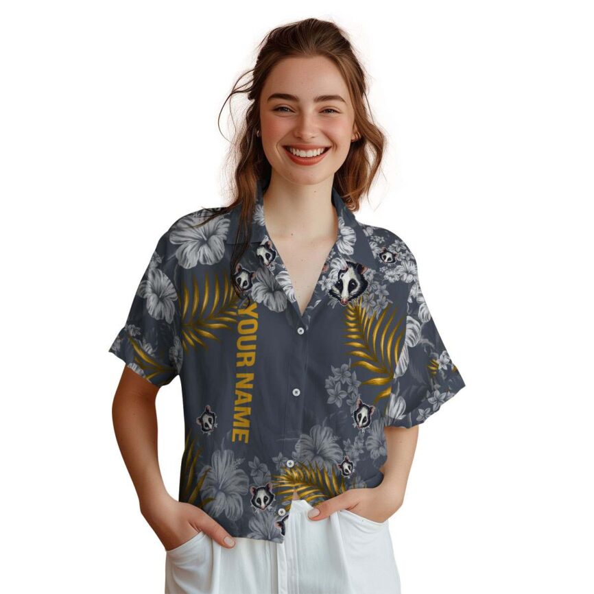 Customized Possum Hibiscus Pattern Hawaiian Shirt Top rated