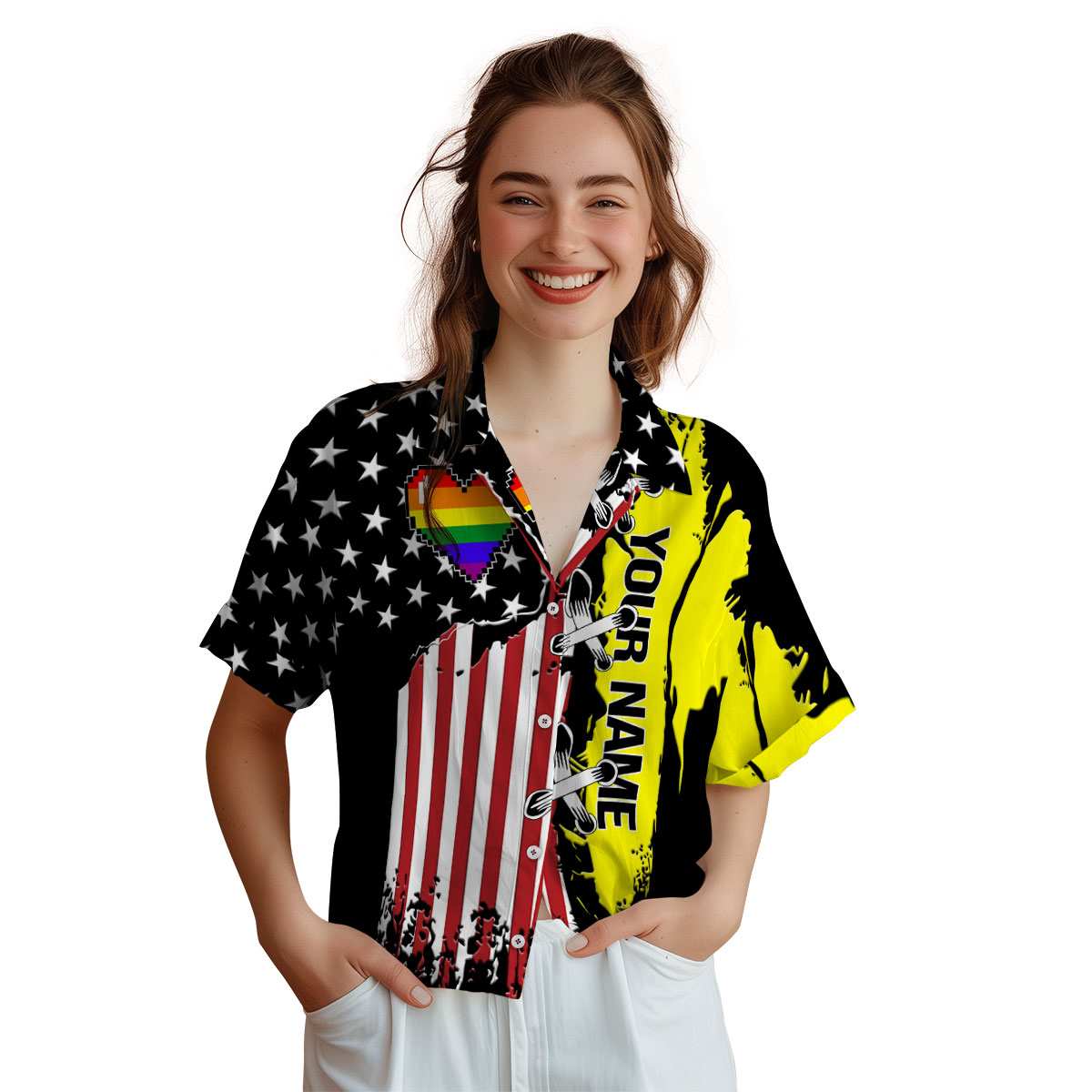 Customized Pride Flag Stitches Hawaiian Shirt Top rated Customized Pride Flag Stitches Hawaiian Shirt Top rated
