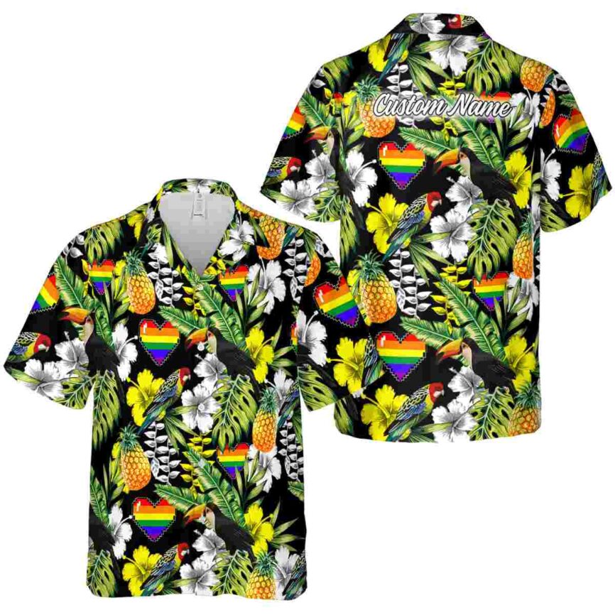 Customized Pride Toucan Bird Hawaiian Shirt Premium grade