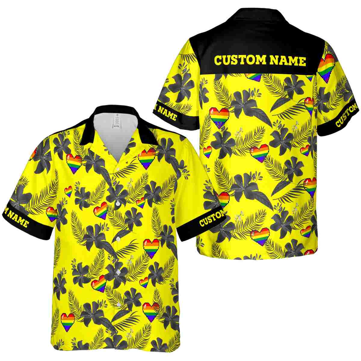 Customized Pride Tropical Flower Hawaiian Shirt Premium grade Customized Pride Tropical Flower Hawaiian Shirt Premium grade