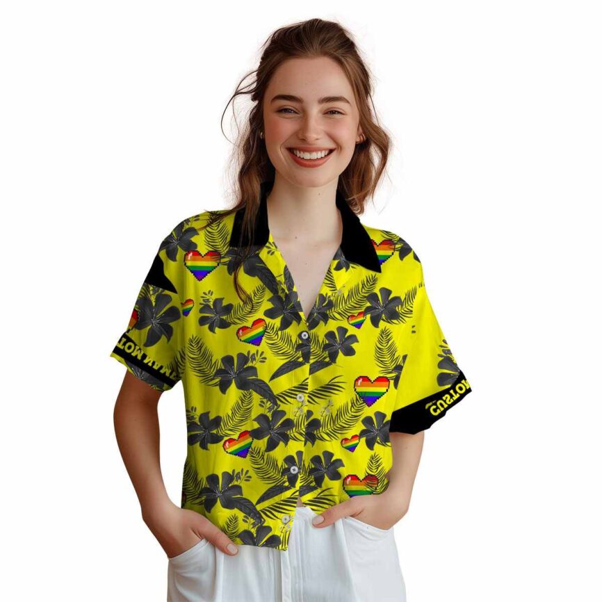 Customized Pride Tropical Flower Hawaiian Shirt Top rated