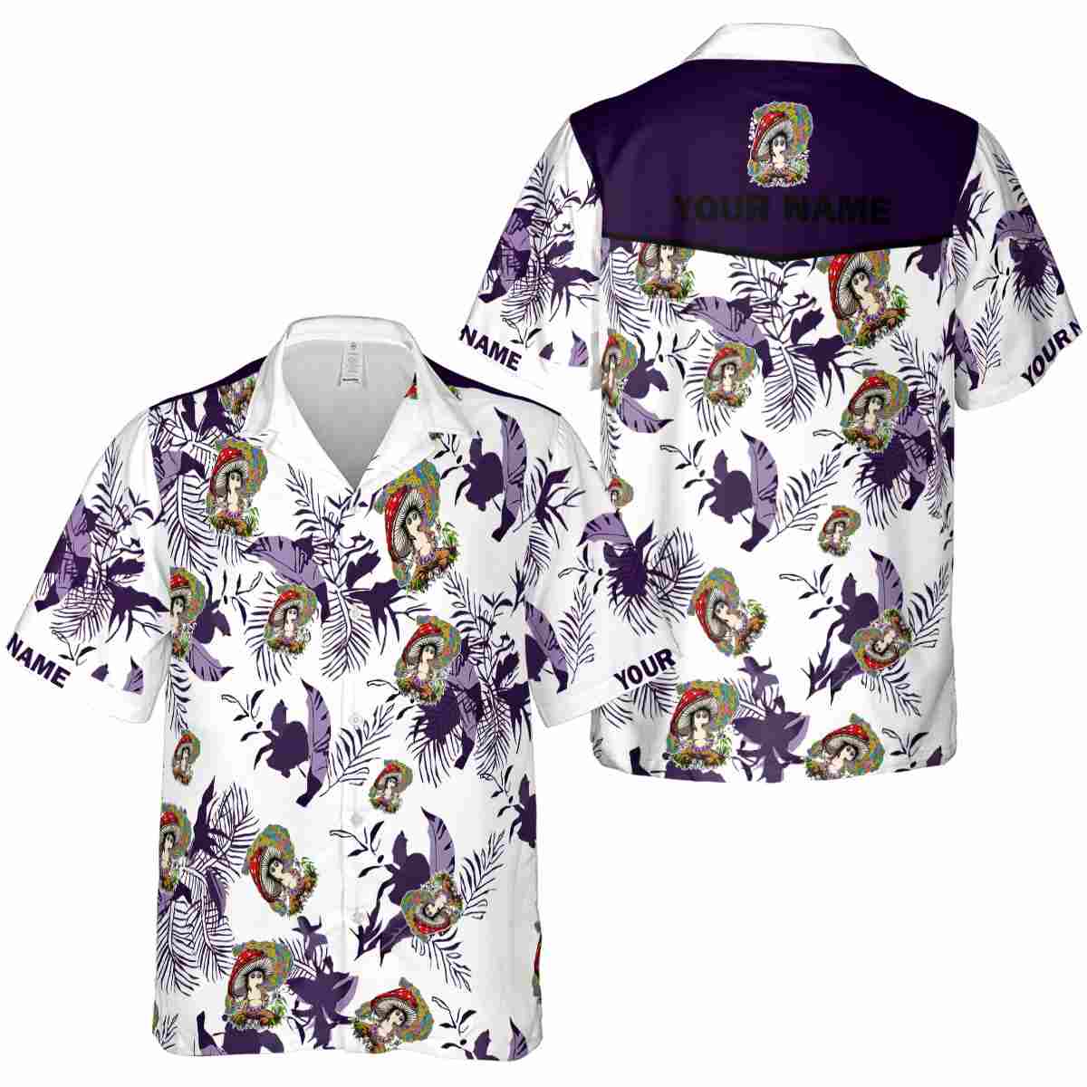 Customized Psychedelic Leafy Accents Hawaiian Shirt Premium grade Customized Psychedelic Leafy Accents Hawaiian Shirt Premium grade