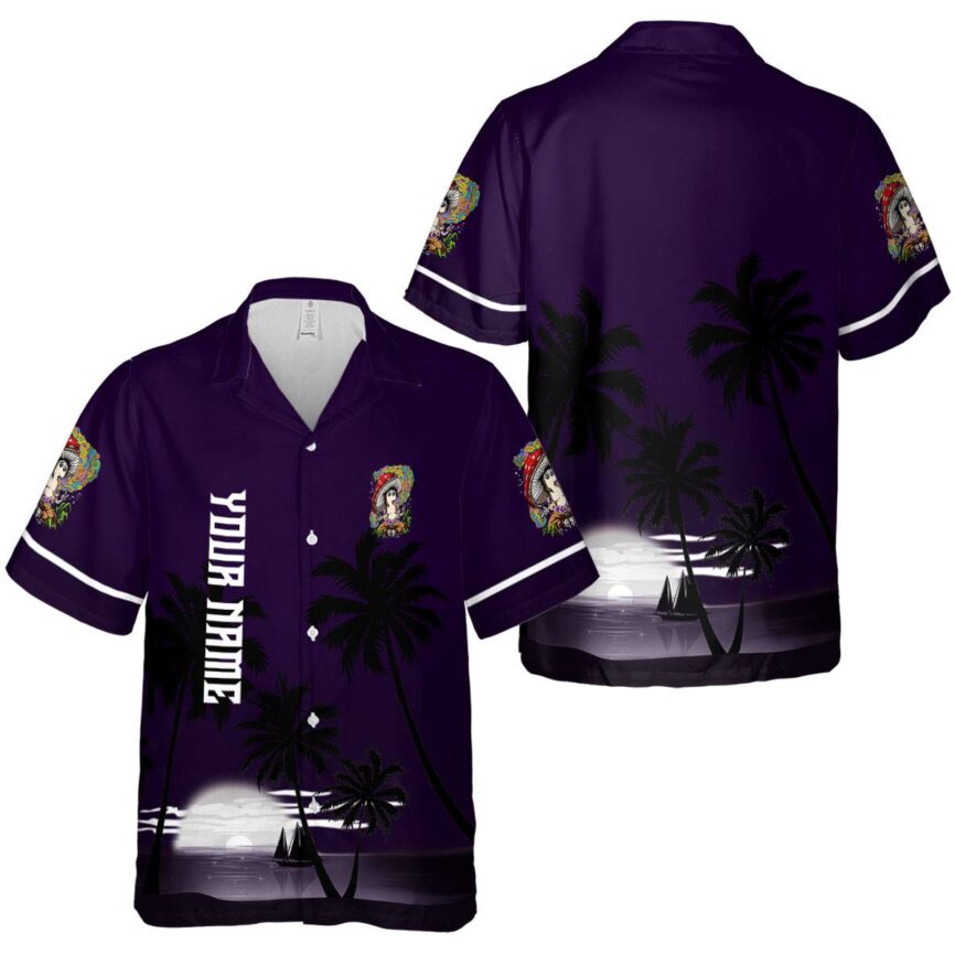 Customized Psychedelic Ocean Sunset Hawaiian Shirt Premium grade