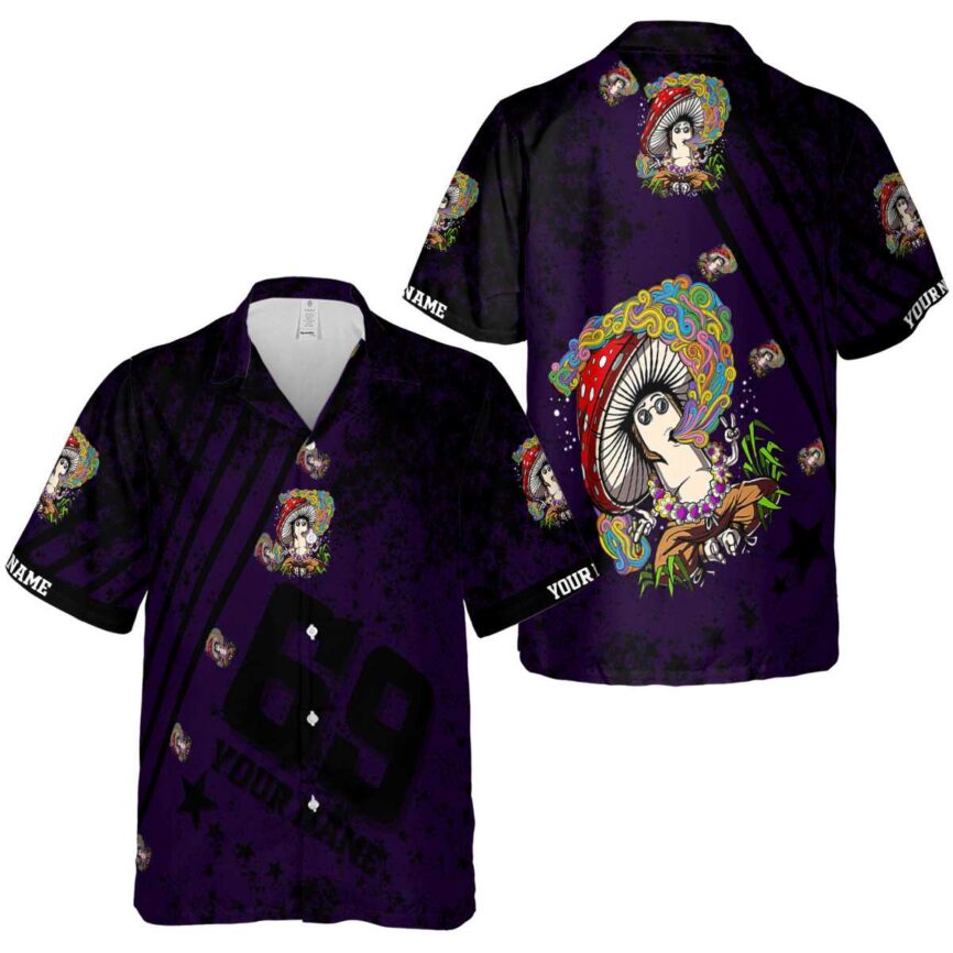 Customized Psychedelic Stripe Burst Hawaiian Shirt Premium grade