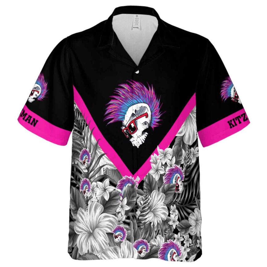 Customized Punk Bold Floral Number Hawaiian Shirt Fashion forward