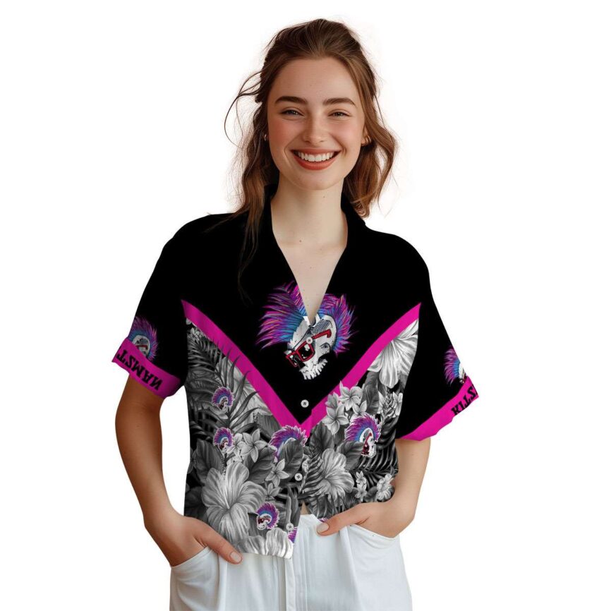 Customized Punk Bold Floral Number Hawaiian Shirt Top rated