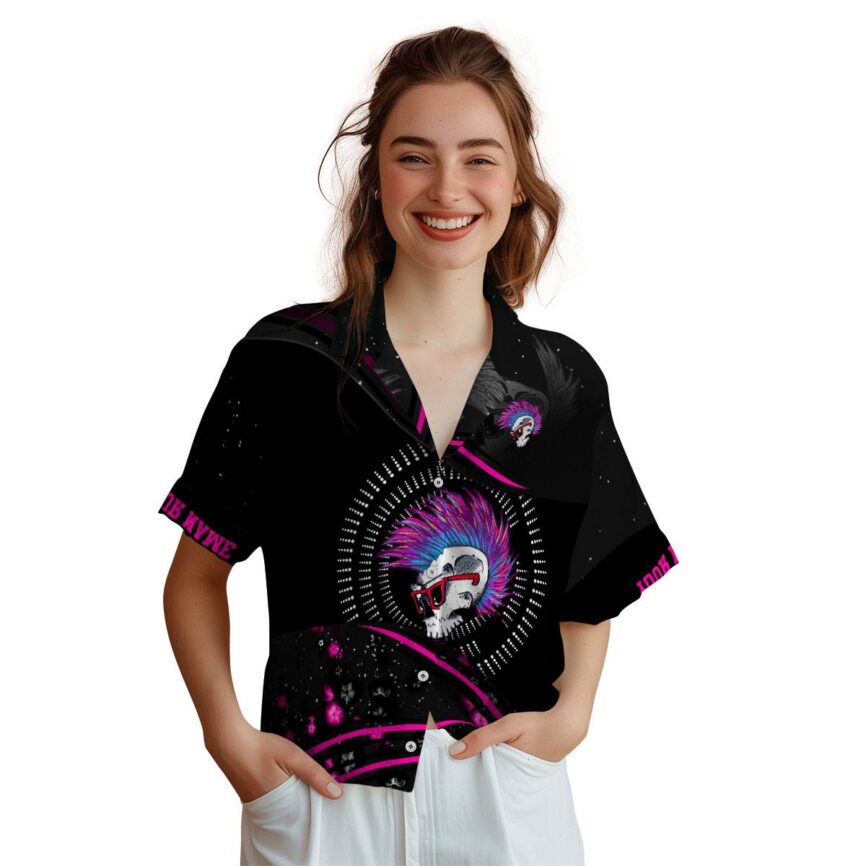 Customized Punk Dynamic Swirl Hawaiian Shirt Top rated