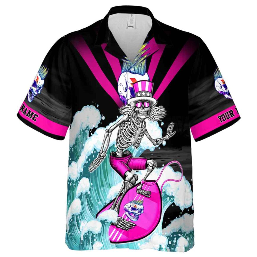 Customized Punk Grateful Dead Motif Hawaiian Shirt Fashion forward