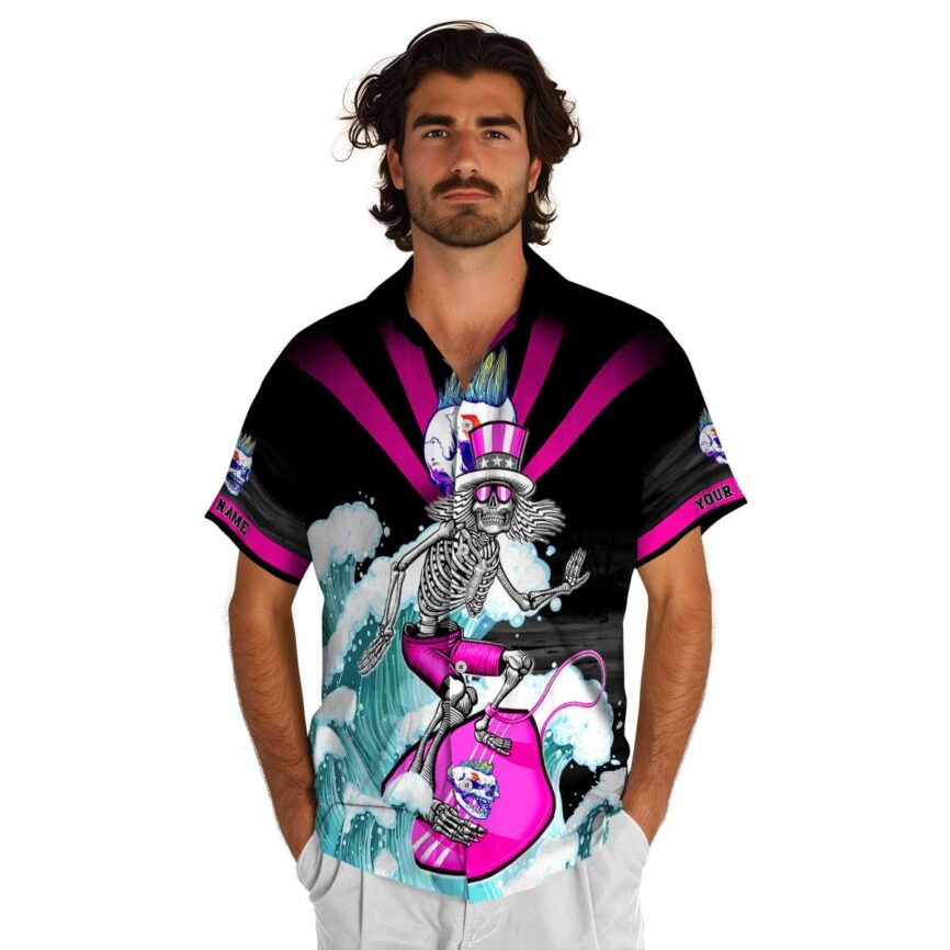 Customized Punk Grateful Dead Motif Hawaiian Shirt New Arrival