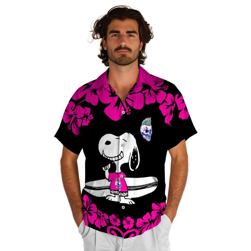 Customized Punk Surfing Snoopy Hawaiian Shirt New Arrival