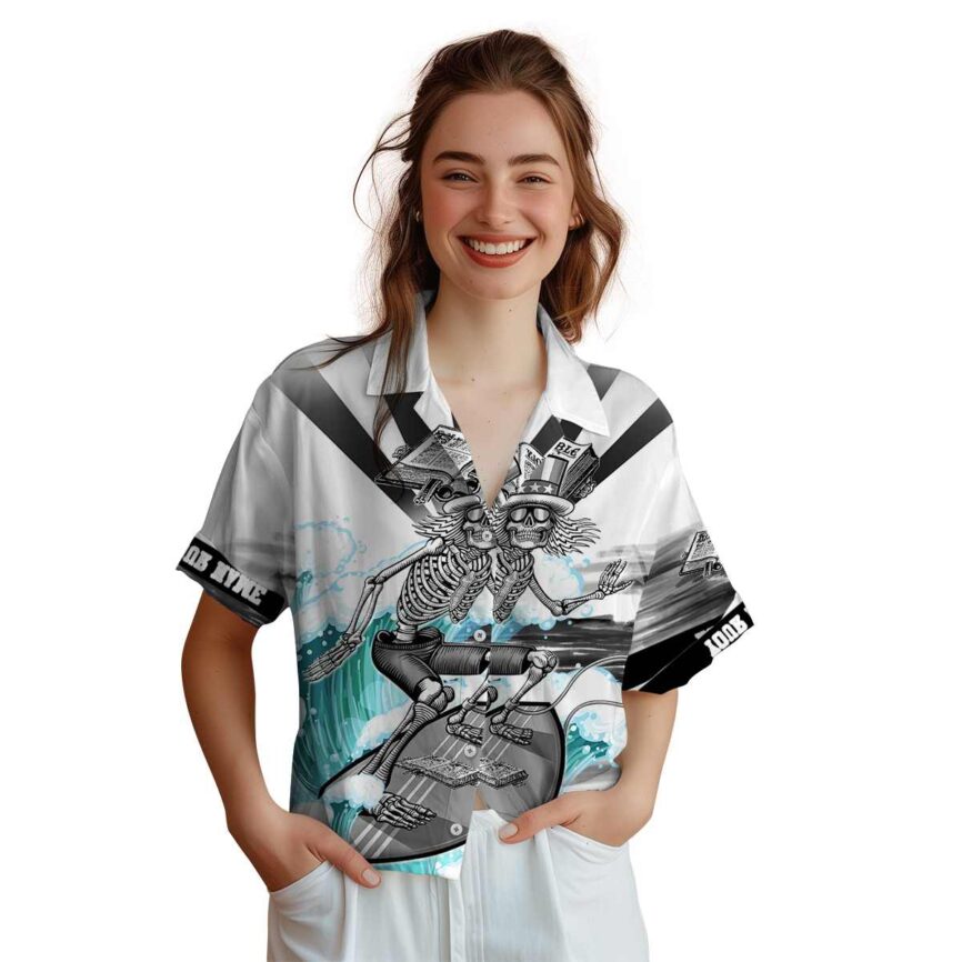 Customized Puritan Grateful Dead Motif Hawaiian Shirt Top rated