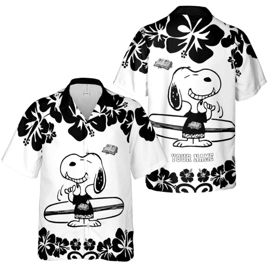 Customized Puritan Surfing Snoopy Hawaiian Shirt Premium grade