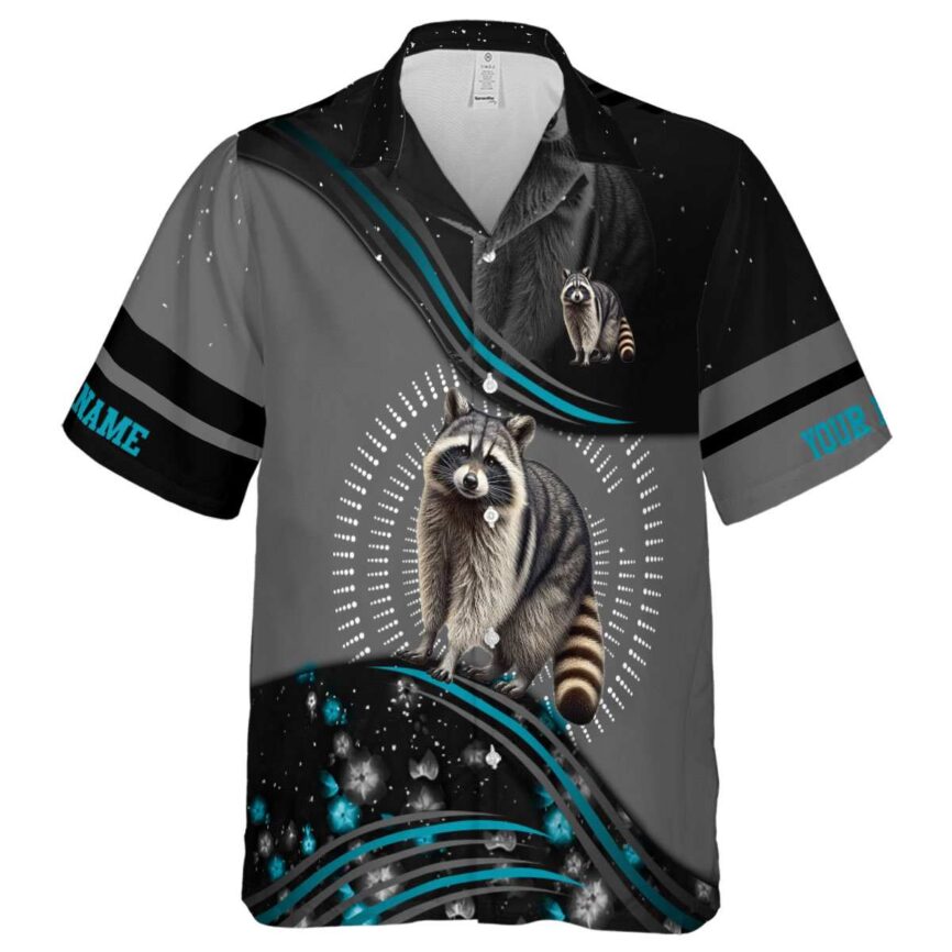 Customized Raccoon Dynamic Swirl Hawaiian Shirt Fashion forward