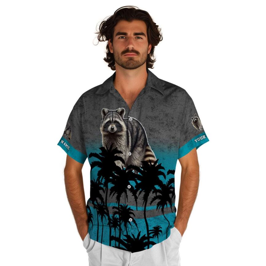 Customized Raccoon Sunset Gradient Hawaiian Shirt New Arrival