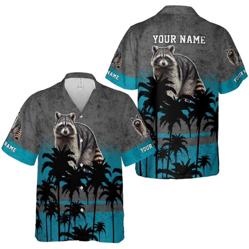 Customized Raccoon Sunset Gradient Hawaiian Shirt Premium grade