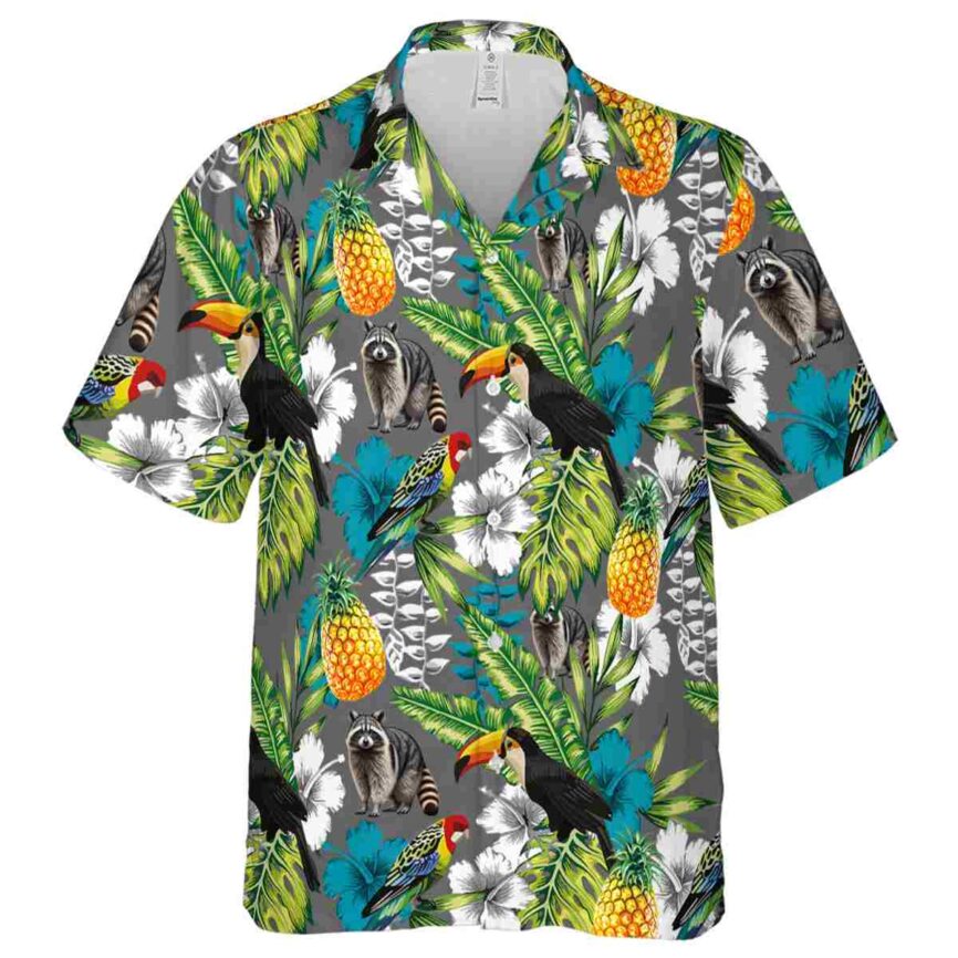 Customized Raccoon Toucan Bird Hawaiian Shirt Fashion forward