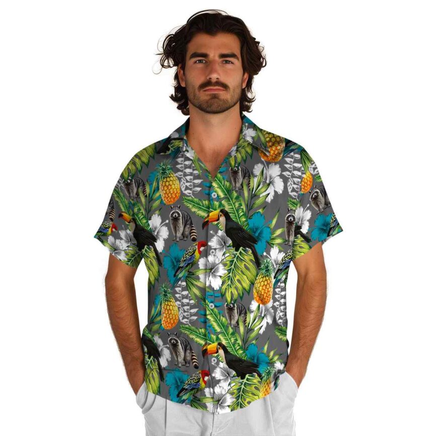 Customized Raccoon Toucan Bird Hawaiian Shirt New Arrival