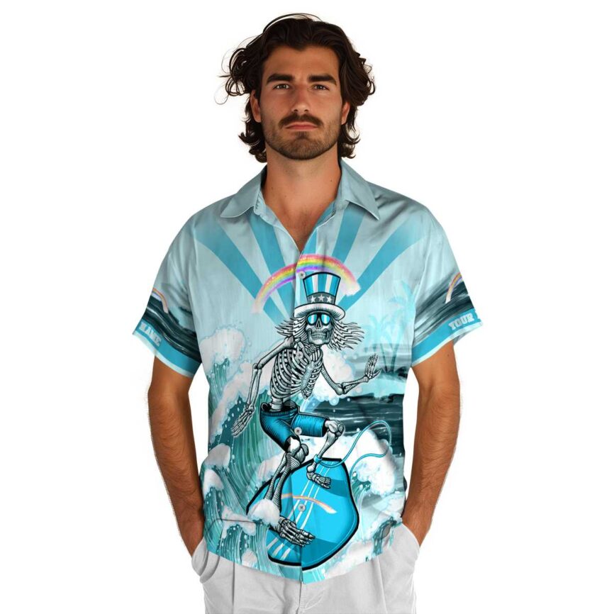 Customized Rainbow Grateful Dead Motif Hawaiian Shirt New Arrival