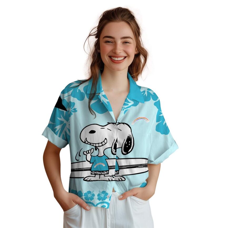 Customized Rainbow Surfing Snoopy Hawaiian Shirt Top rated