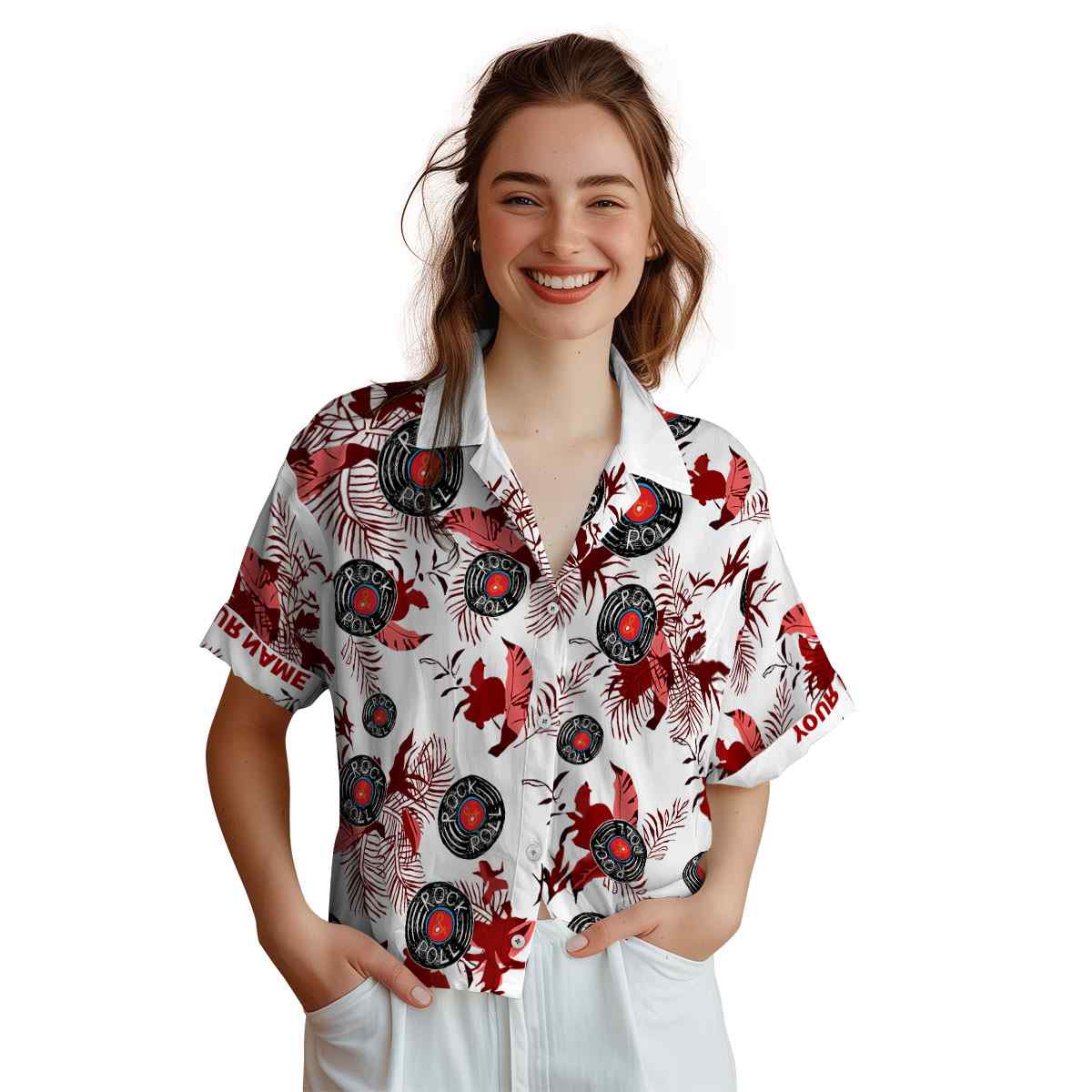Customized Rock And Roll Leafy Accents Hawaiian Shirt Top rated Customized Rock And Roll Leafy Accents Hawaiian Shirt Top rated