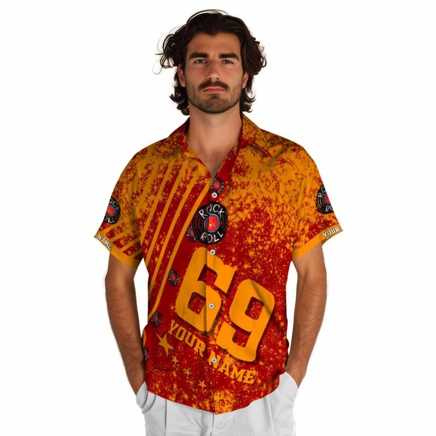 Customized Rock And Roll Stripe Burst Hawaiian Shirt New Arrival