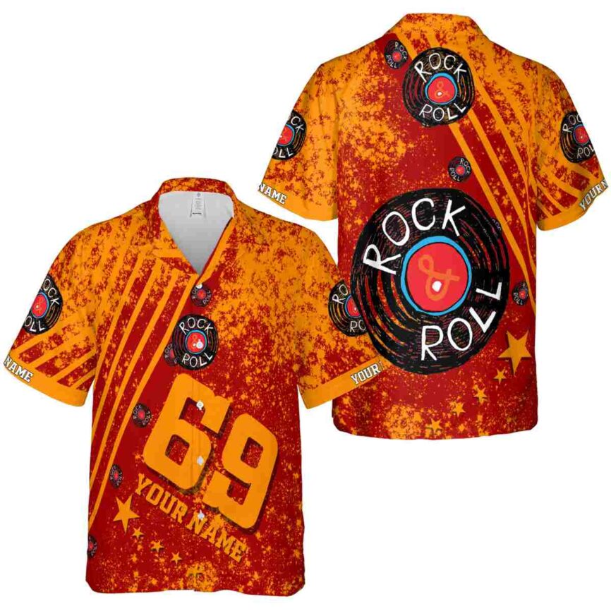 Customized Rock And Roll Stripe Burst Hawaiian Shirt Premium grade