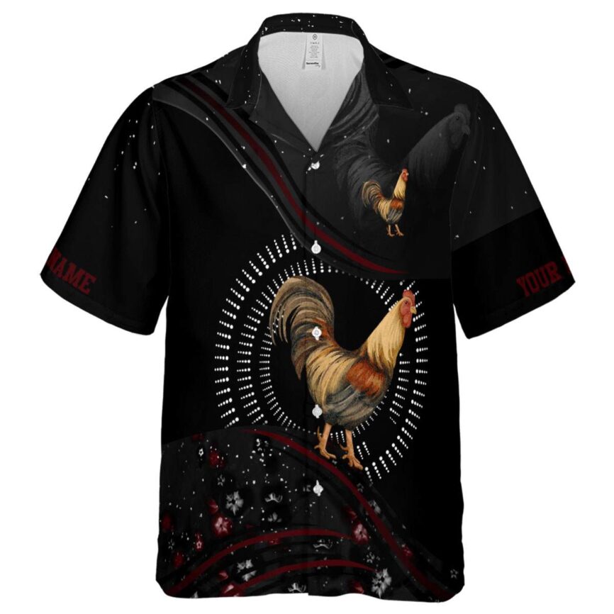 Customized Rooster Dynamic Swirl Hawaiian Shirt Fashion forward