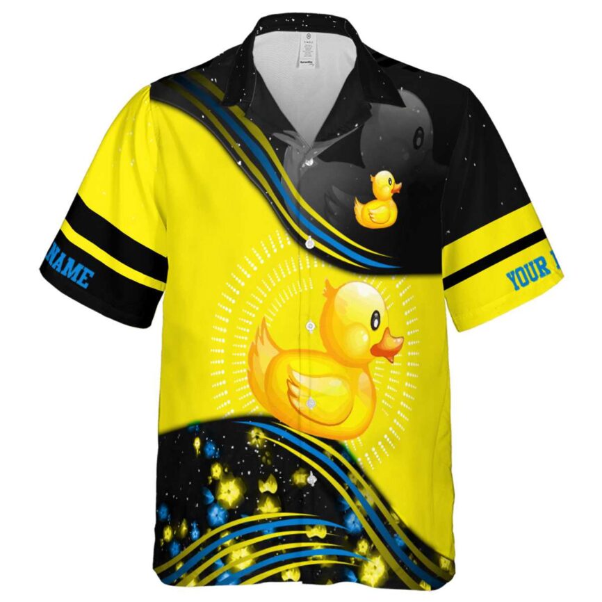 Customized Rubber Duck Dynamic Swirl Hawaiian Shirt Fashion forward